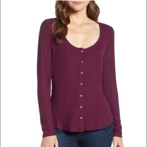 Socialite Button Front Top